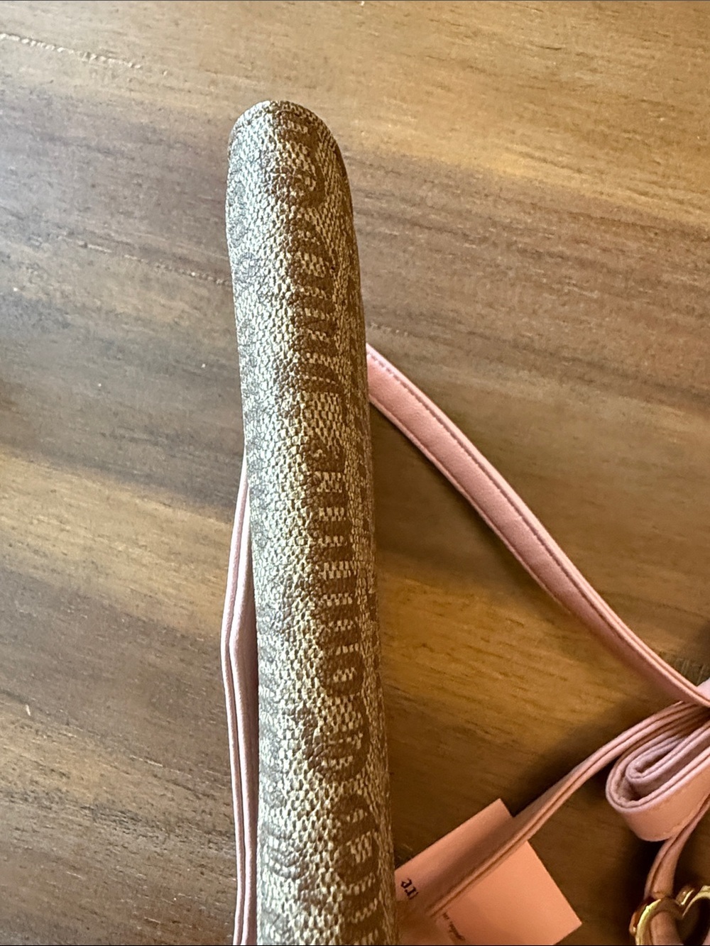NWT - Juicy Couture Pink & Brown Monogram Crossbody Wallet - Picture 9 of 12